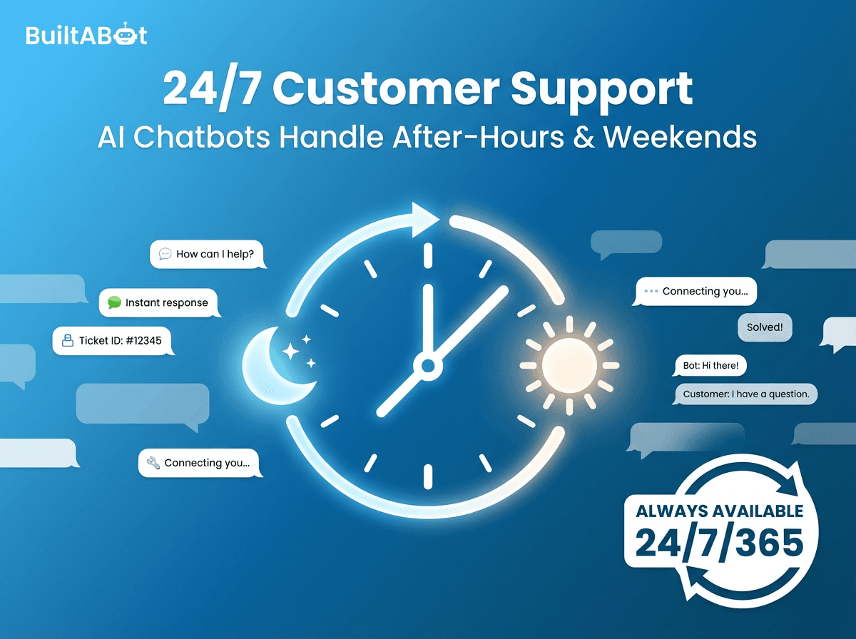 24/7 Customer Support: How AI Chatbots Handle After-Hours & Weekend Support