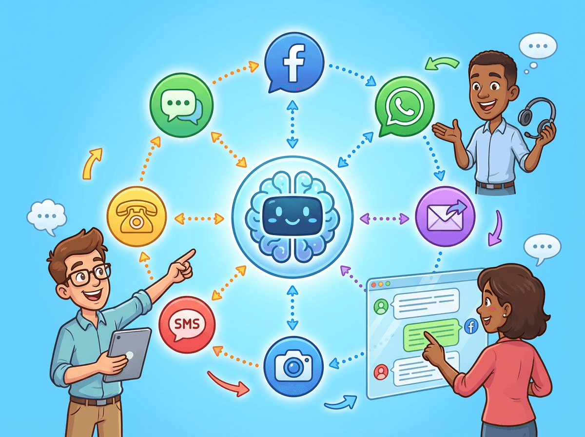 Omnichannel Customer Support With AI: Facebook, Website, SMS & More in 2025